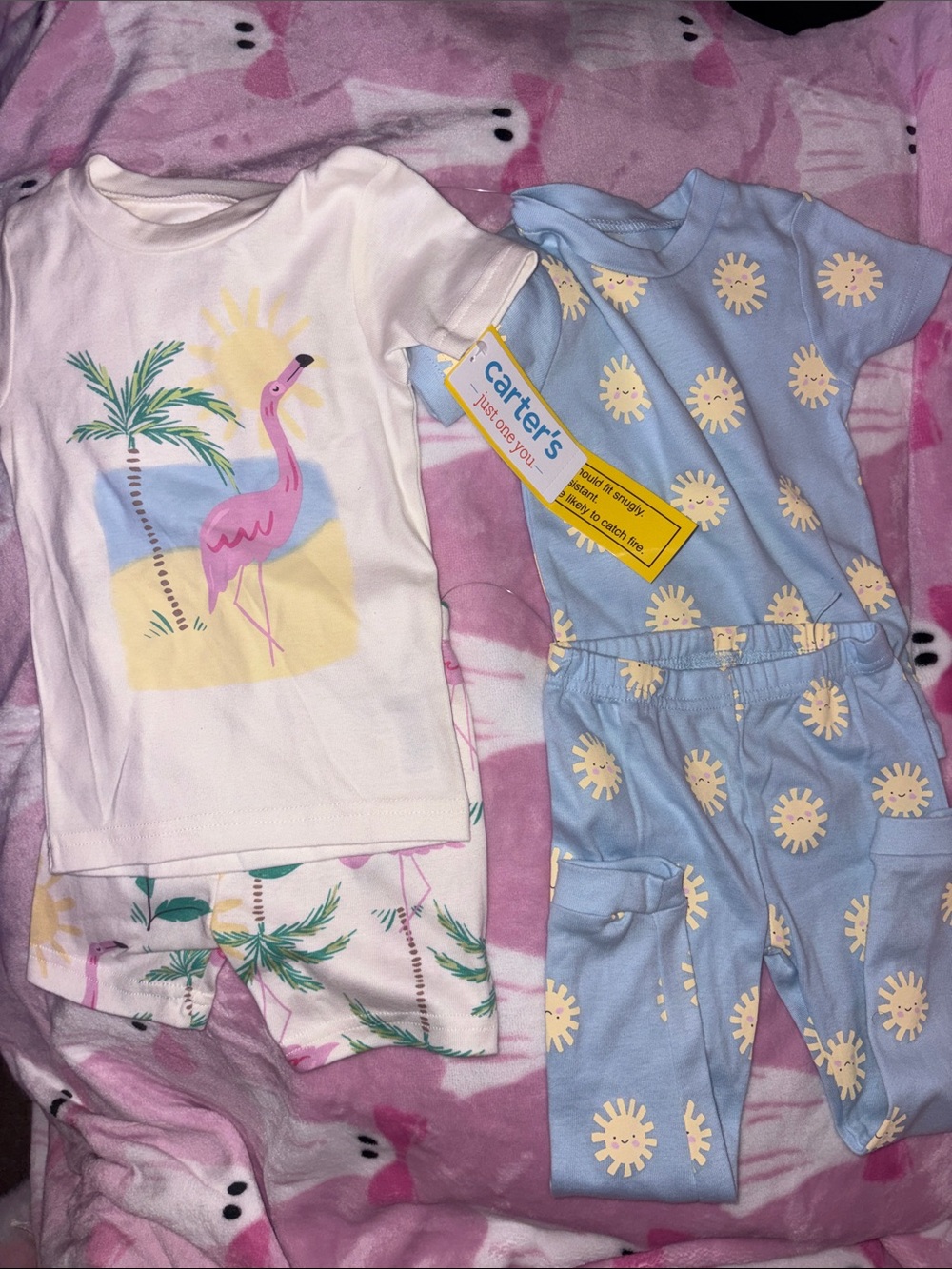 Carter's Pink Flamingo & Light Blue Sun Sets